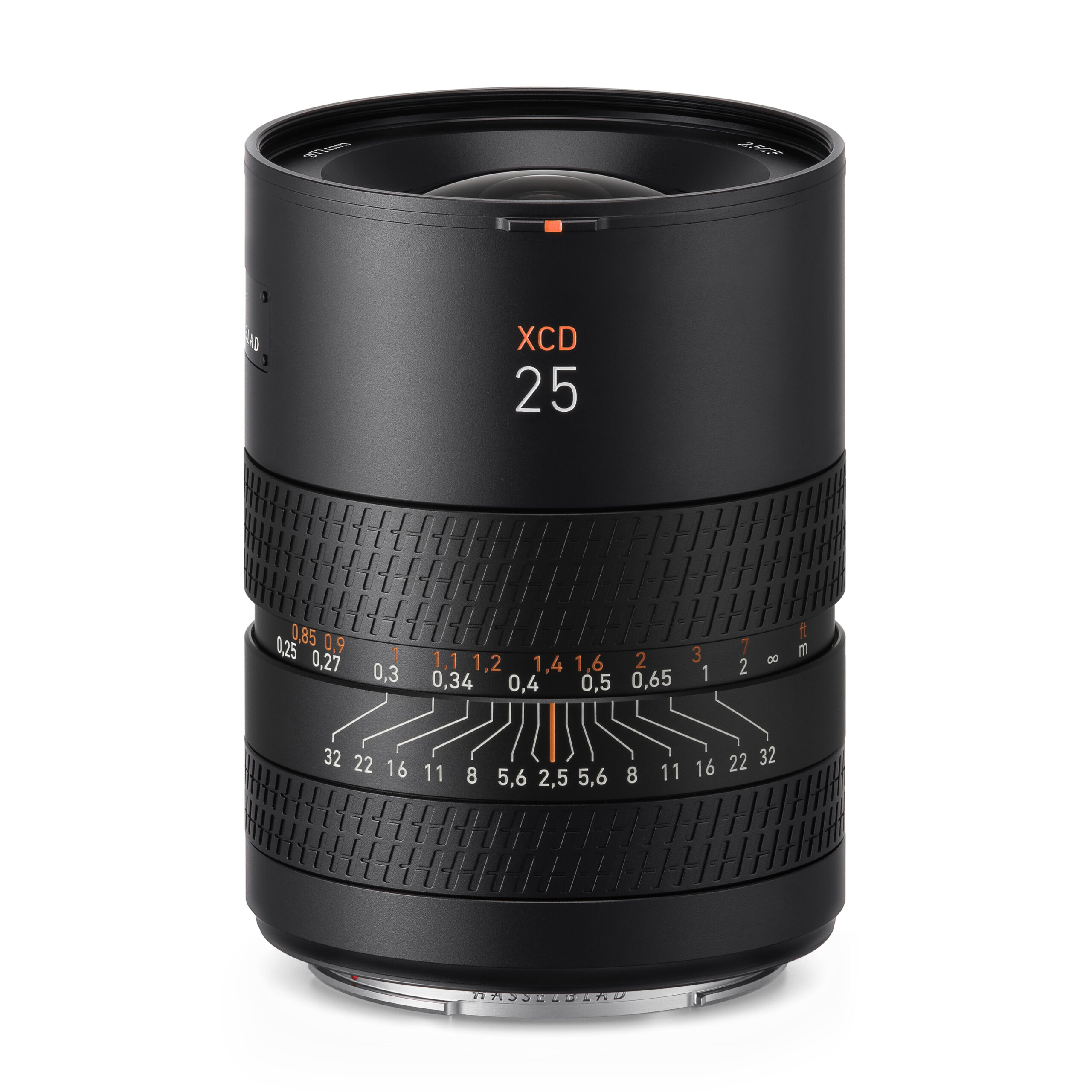 Side-view XCD 25V with MF Focus Ring kopia Hasselblad XCD 2.5/25V
